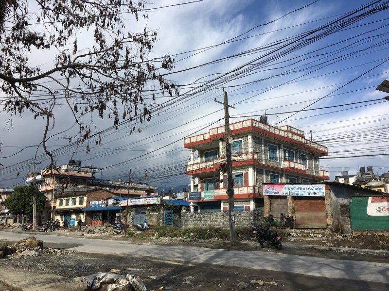 Typical street view of the old Pokhara Pokhara main road