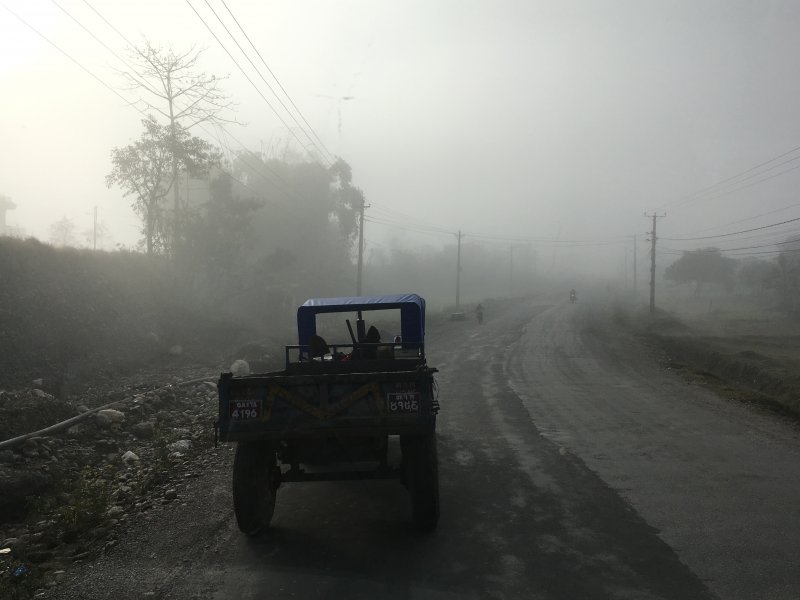Travel in Nepal: Pokhara to Kathmandu on a misty morning Travel in Nepal: Pokhara to Kathmandu on a misty morning