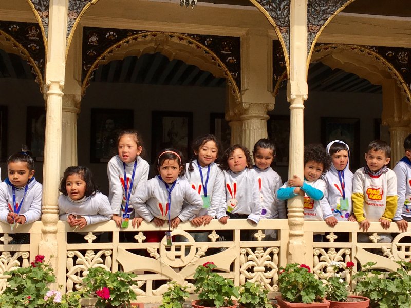 School class visiting Kathmandu Durbar Square School class visiting Kathmandu Durbar Square