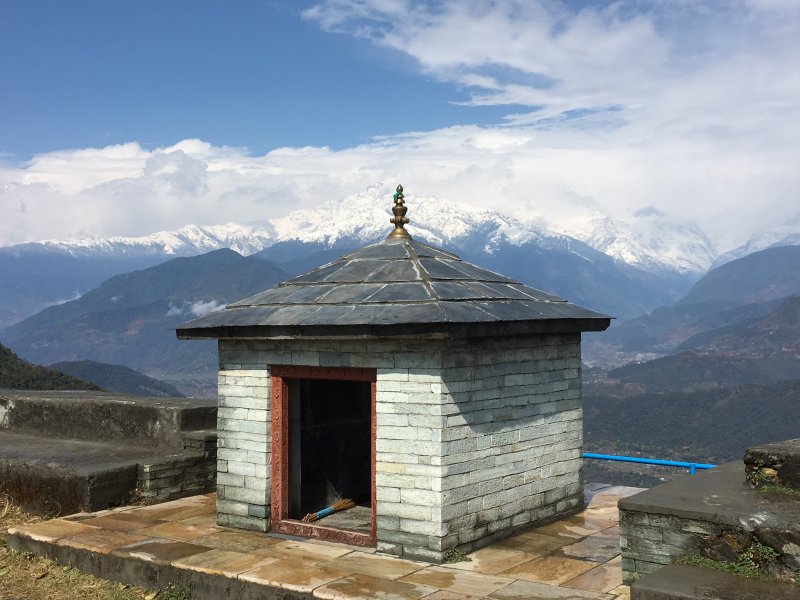 A small stupa in Sarangkot Stupa on the top of Sarangkot