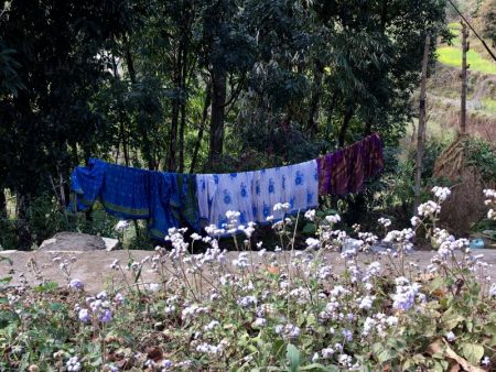 Village life behind World Peace Stupa
