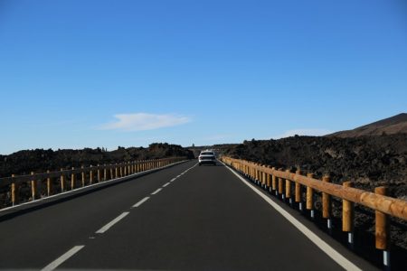 Driving through Mount Teide National Park