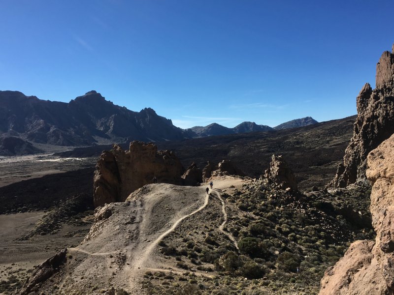 Walking in the caldera of Mount Teide National Park Mount Teide National Park, Tenerife