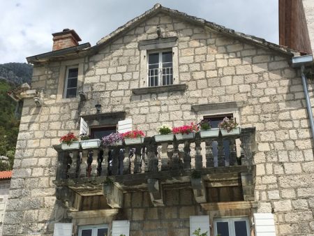 A house facade in Perast, Bay of Kotor