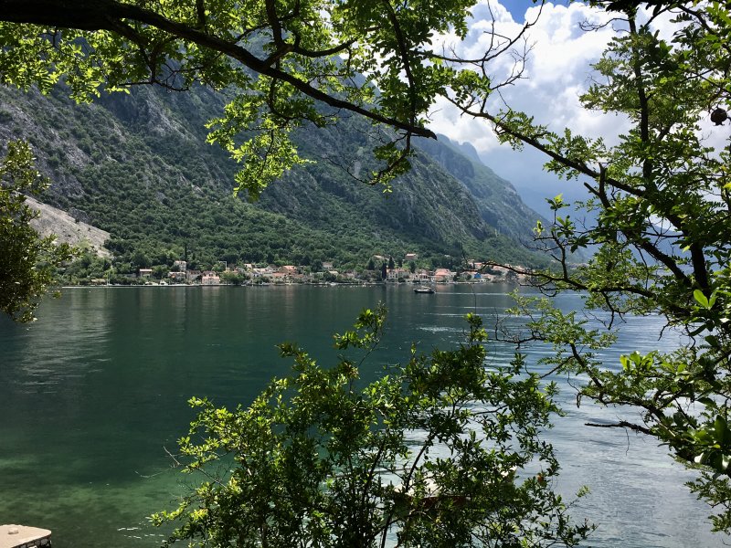 Bay of Kotor shoreline north of Kotor Bay of Kotor shoreline