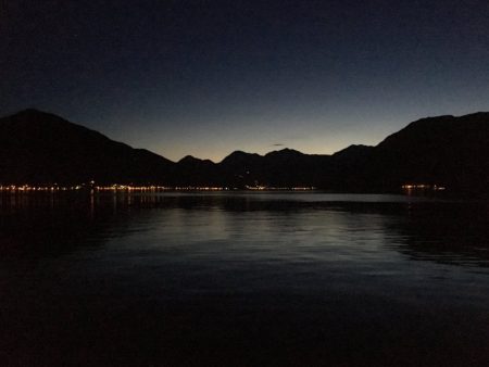 Kotor Bay after sunset