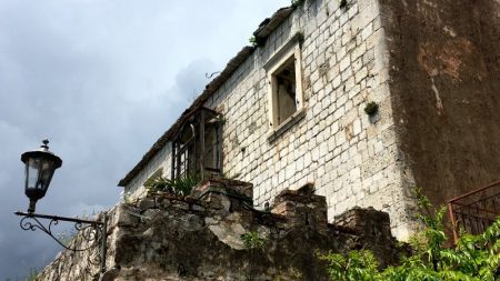 Old house in Perast, the Bay of Kotor
