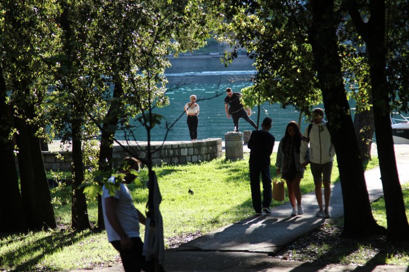 Montenegro drive: Kotor shoreline Spending time in Kotor bayside park