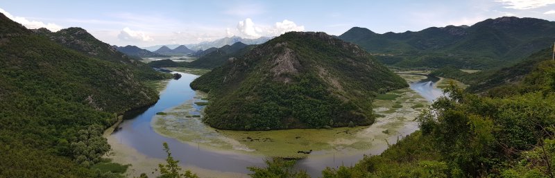 Rijeka Crnojevica horseshoe bend, Lake Skadar National Park Rijeka Crnojevica horseshoe bend, Lake Skadar National Park