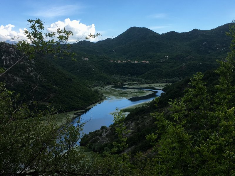 Montenegro drive: the canyon of Rijeka Crnovica Rijeka Crnojevica river, Lake Skadar National Park