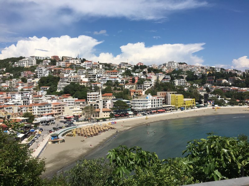 Ulcinj beach, Montenegro drive Ulcinj beach