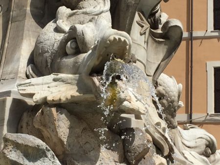 A Rome fish statue
