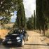 Driving along Tuscan country roads