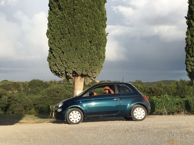 Driving through lovely Tuscan landscape