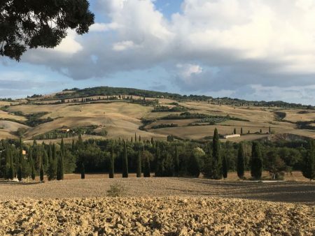 Italy by train and car: landscape of Tuscany