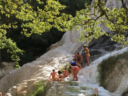 On the white rocks of Bagni San Filippo, Tuscany