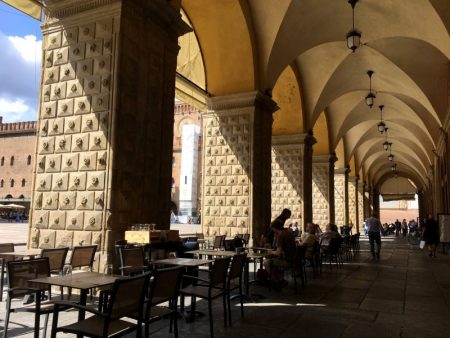 Bologna Piazza Maggiore arches