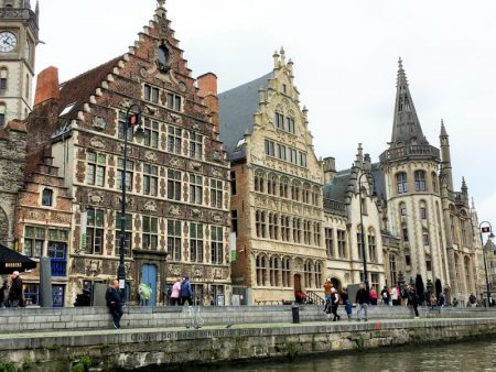 River cruising through Belgium and the Netherlands: Graslei, Ghent