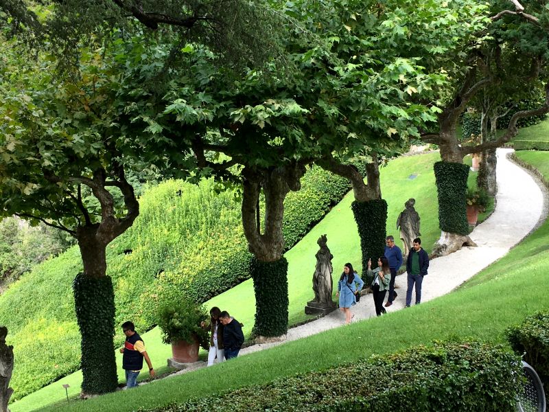 Walking in Villa Balbianello garden