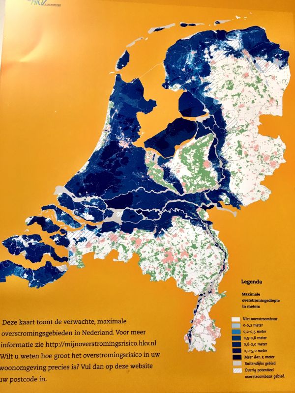 Map of flood prone areas of the Netherlands, Watersnoodmuseum