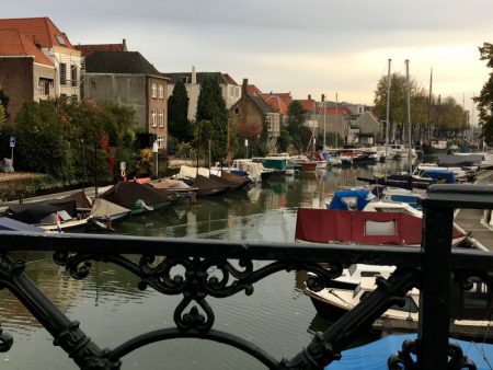 River cruising through Belgium and the Netherlands: a Dordrecht canal