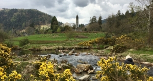 Glendalough St. Kevin's Church and round stone tower