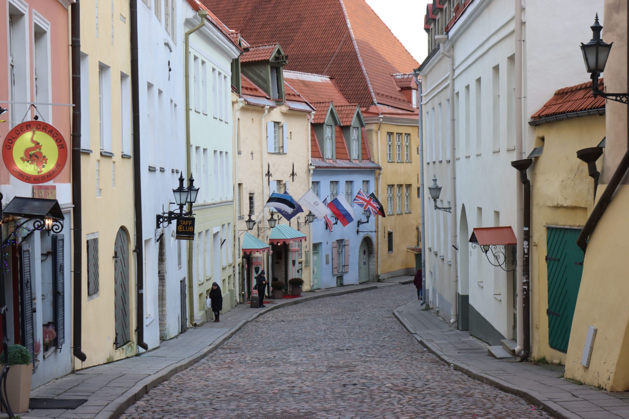 Typical medieval street in Tallinn