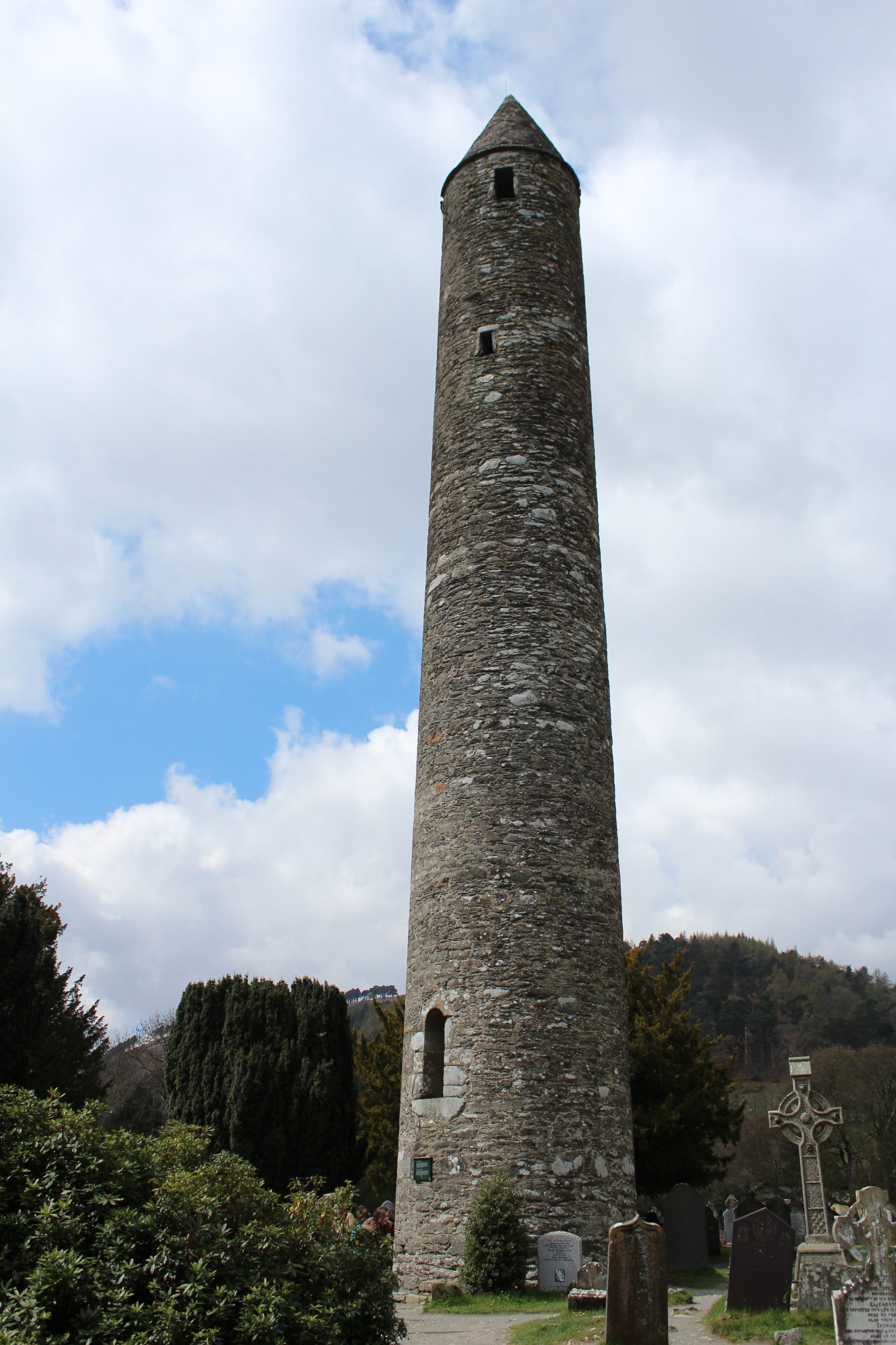 Ancient Celtic tower in Glendalough, Wicklow Mountains Ancient Celtic tower in Glendalough, Wicklow Mountains
