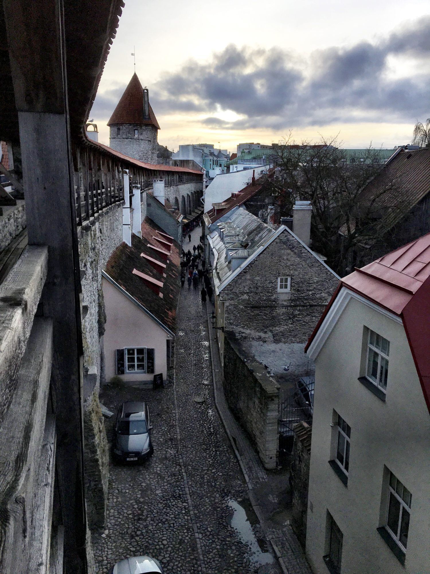 The old town wall surrounding Tallinn