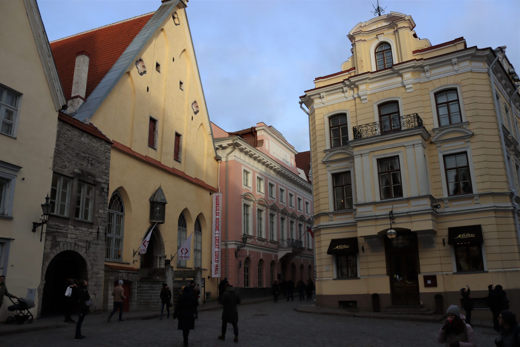 Marzipan cafe Maiasmokk and Tallinn Great Guild Hall 