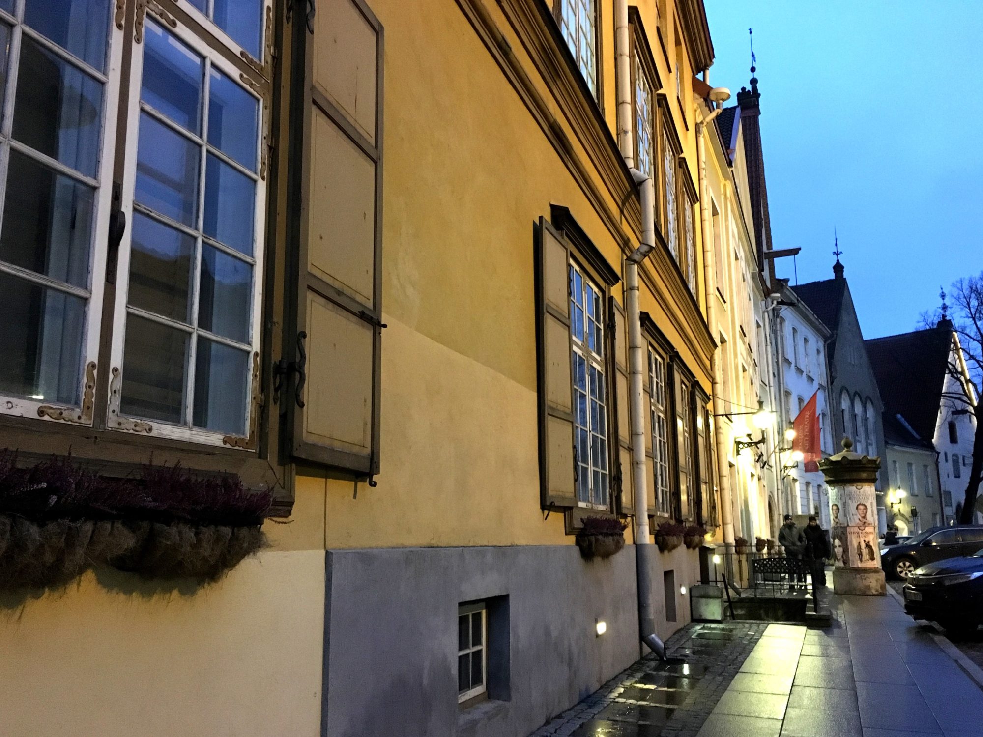 Tallinn Pikk Street at dusk
