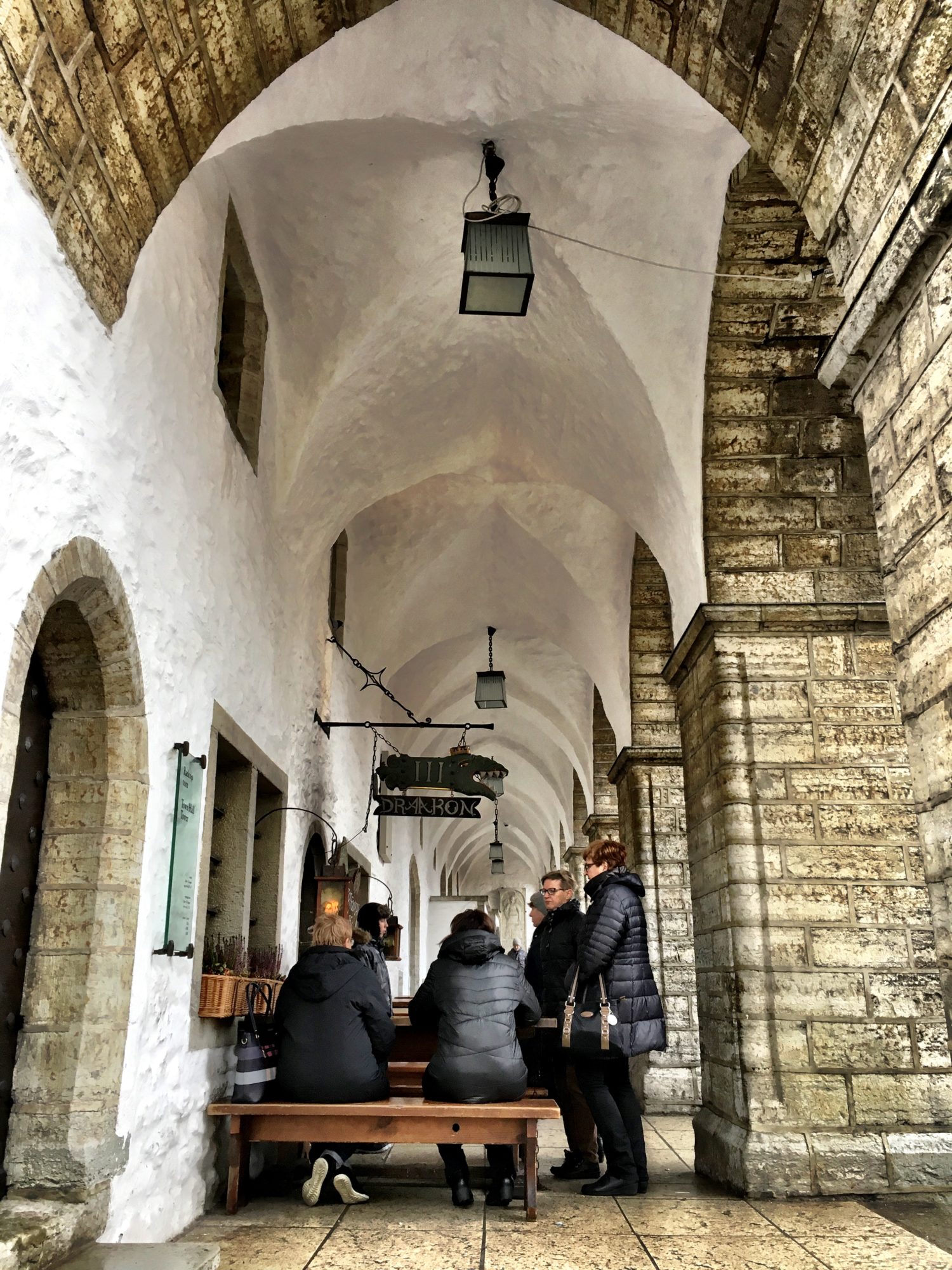 Sitting out for glögg (mulled wine) on Tallin Raekoja Plats
