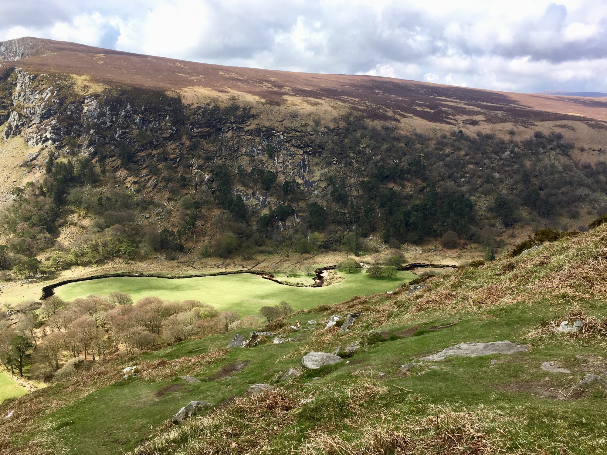Wicklow mountain scenery and a winding river Wicklow mountain scenery and winding river