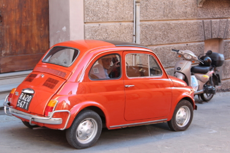 Fiat 500 in Brisighella, Italy