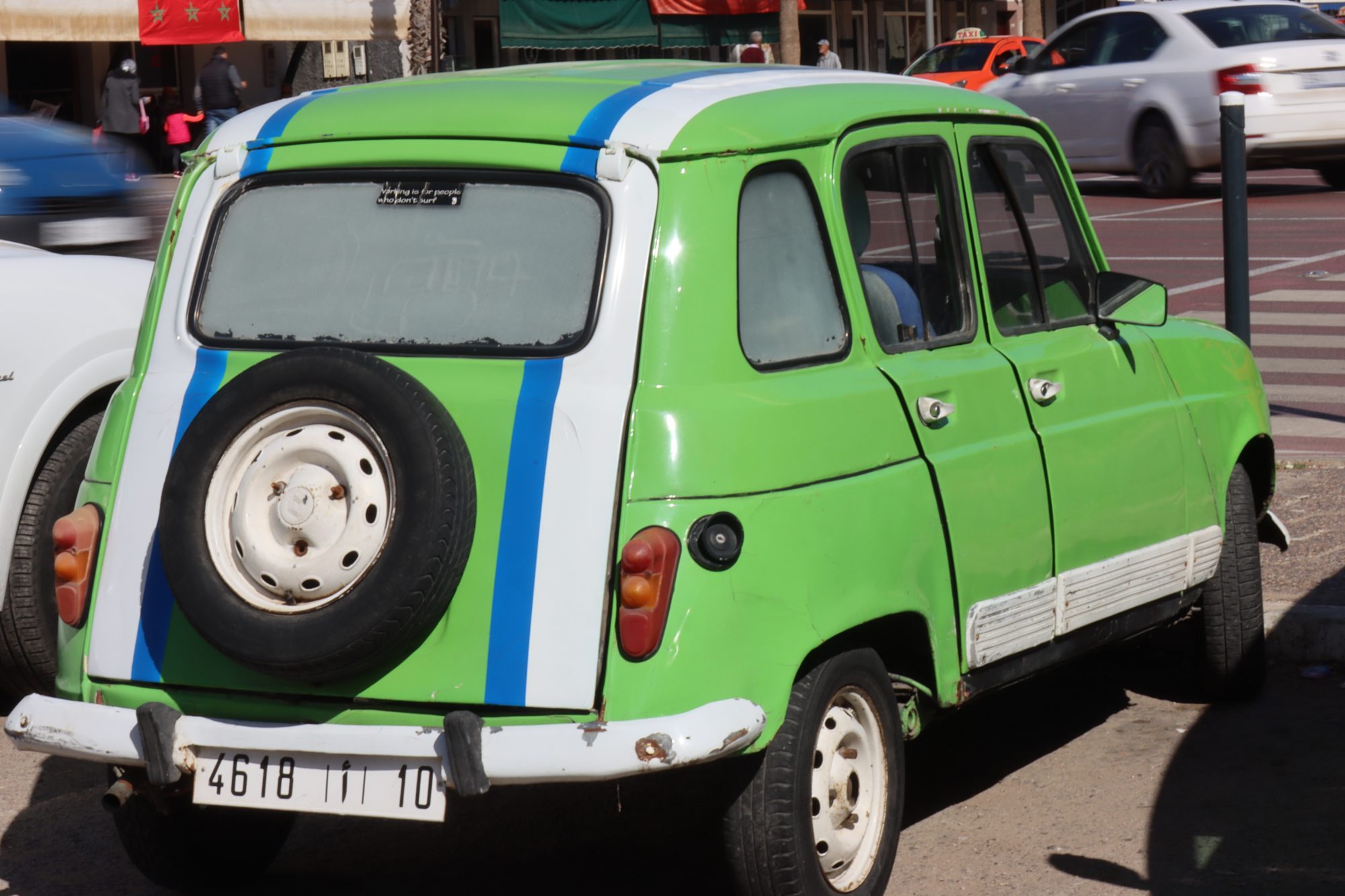 A green Renault A green Renault