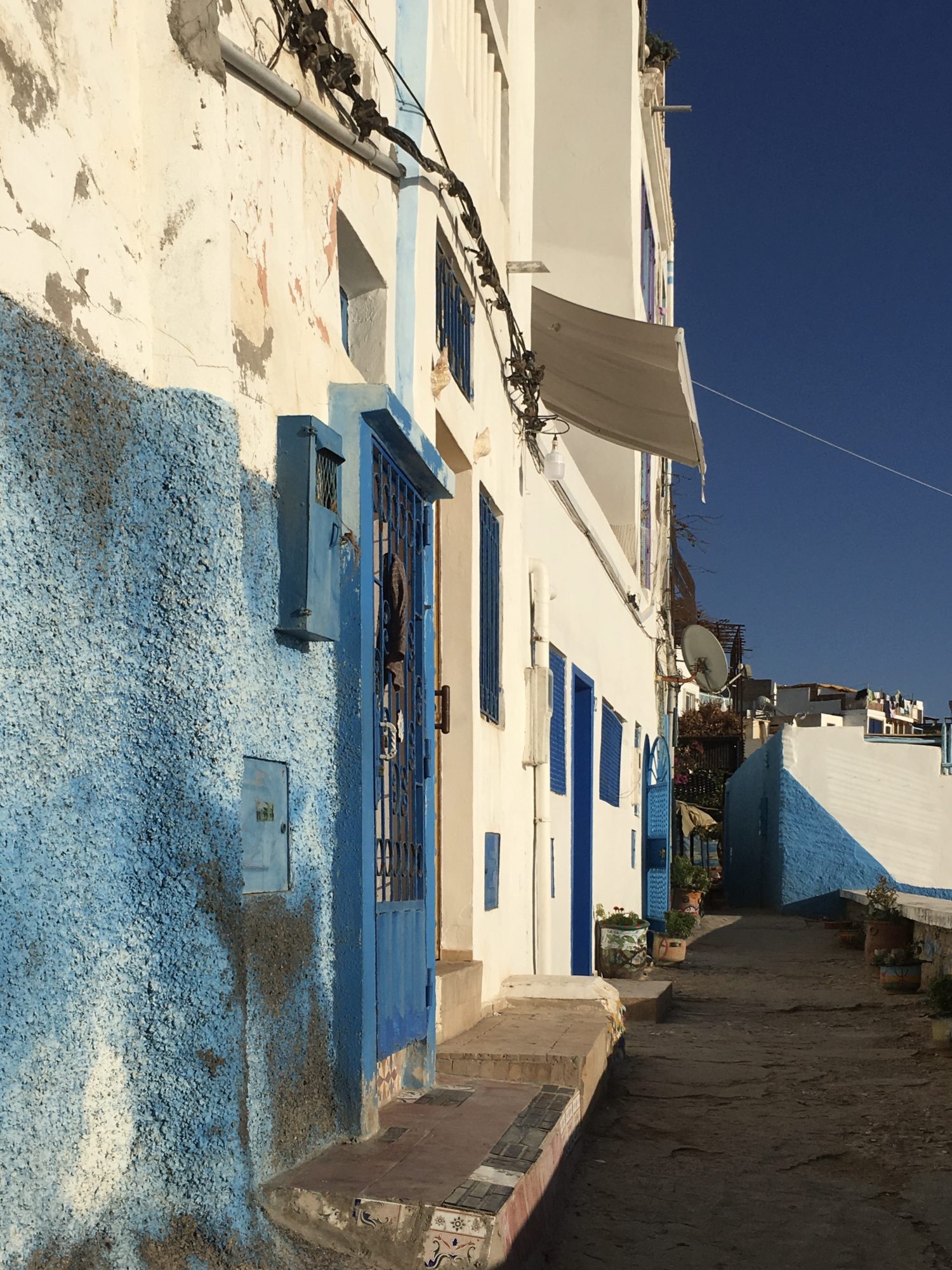Blue and white colors of Taghazout, Morocco Blue and white colors of Taghazout, Morocco