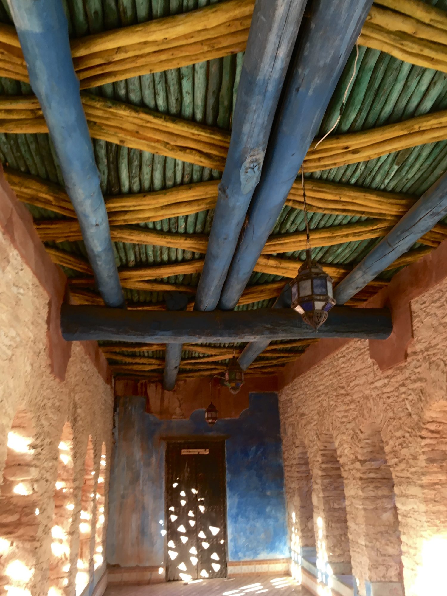 Decorated ceiling of Agadir Medina Places to see in Agadir: Medina by Coco Polizzi