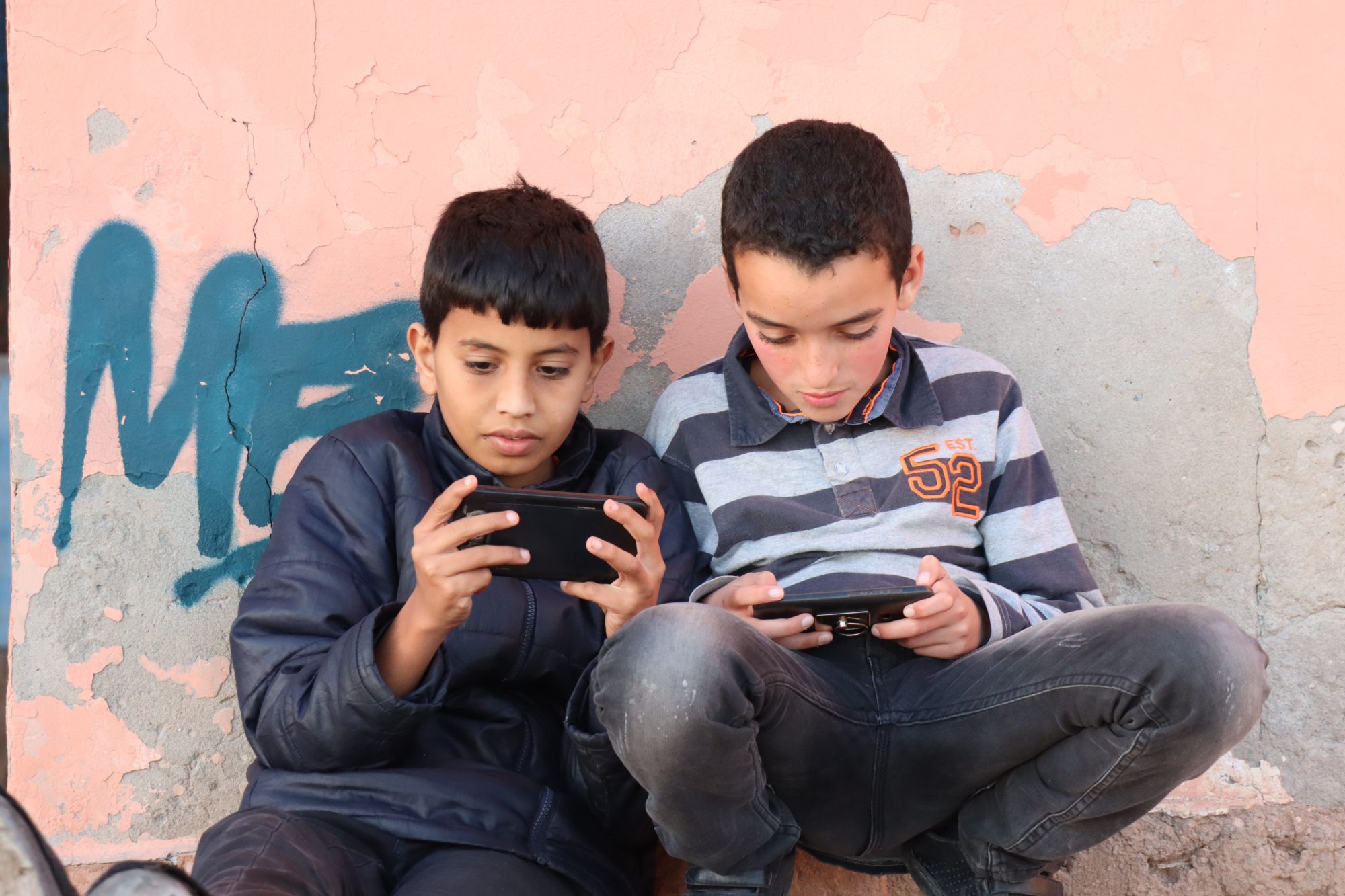 Moroccan boys playing games Moroccan boys playing games