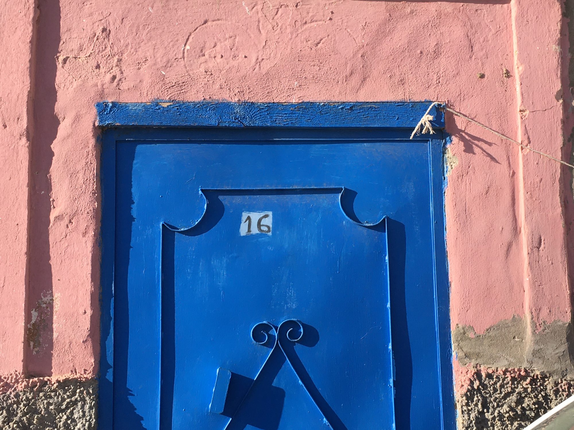 A blue door, Morocco A blue door, Morocco