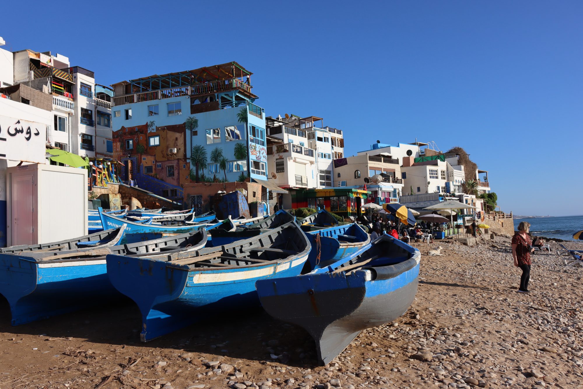 Taghazout village beach, Morocco Taghazout village beach, Morocco
