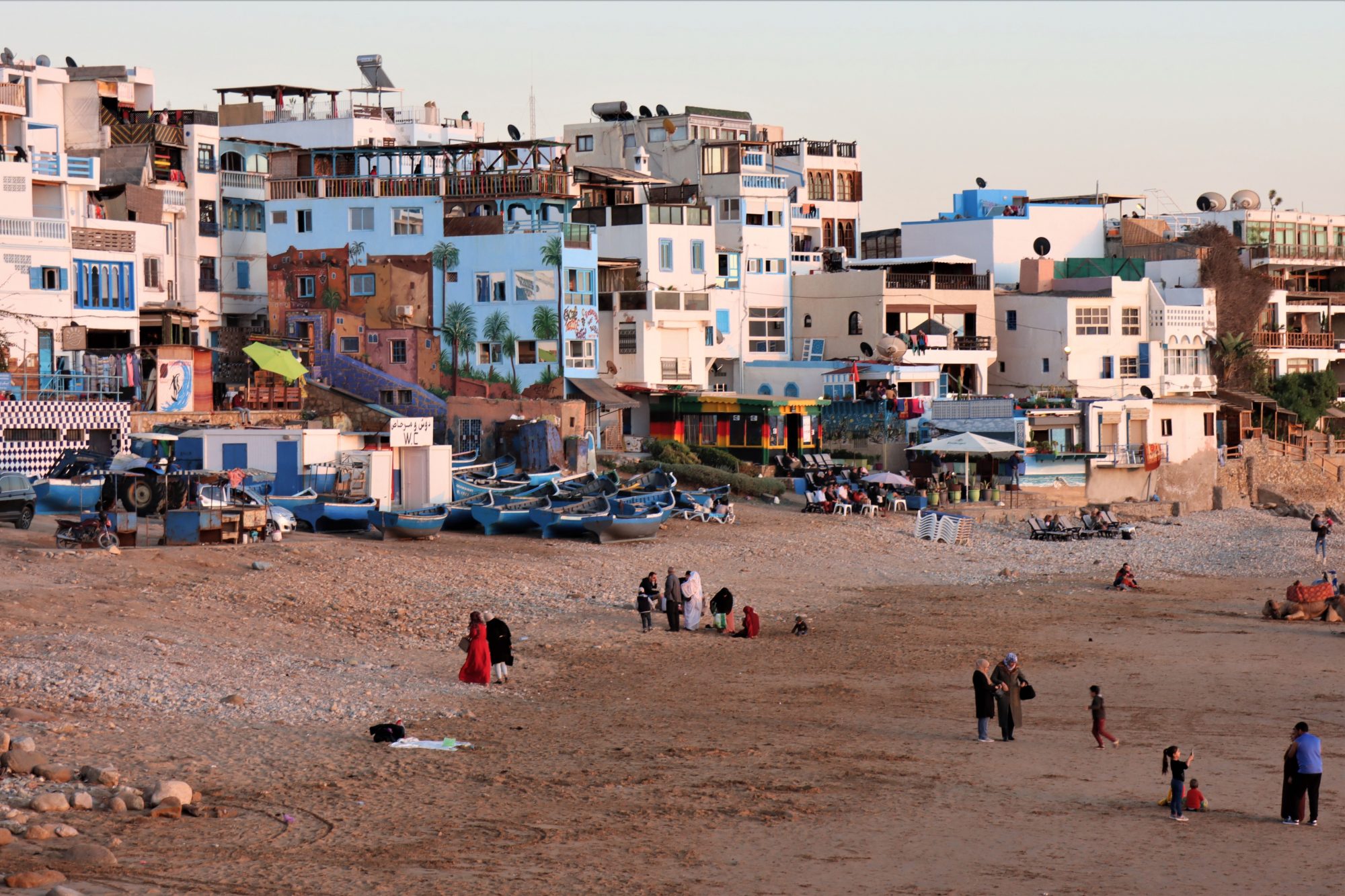 Taghazout locals on the beach Taghazout locals on the beach
