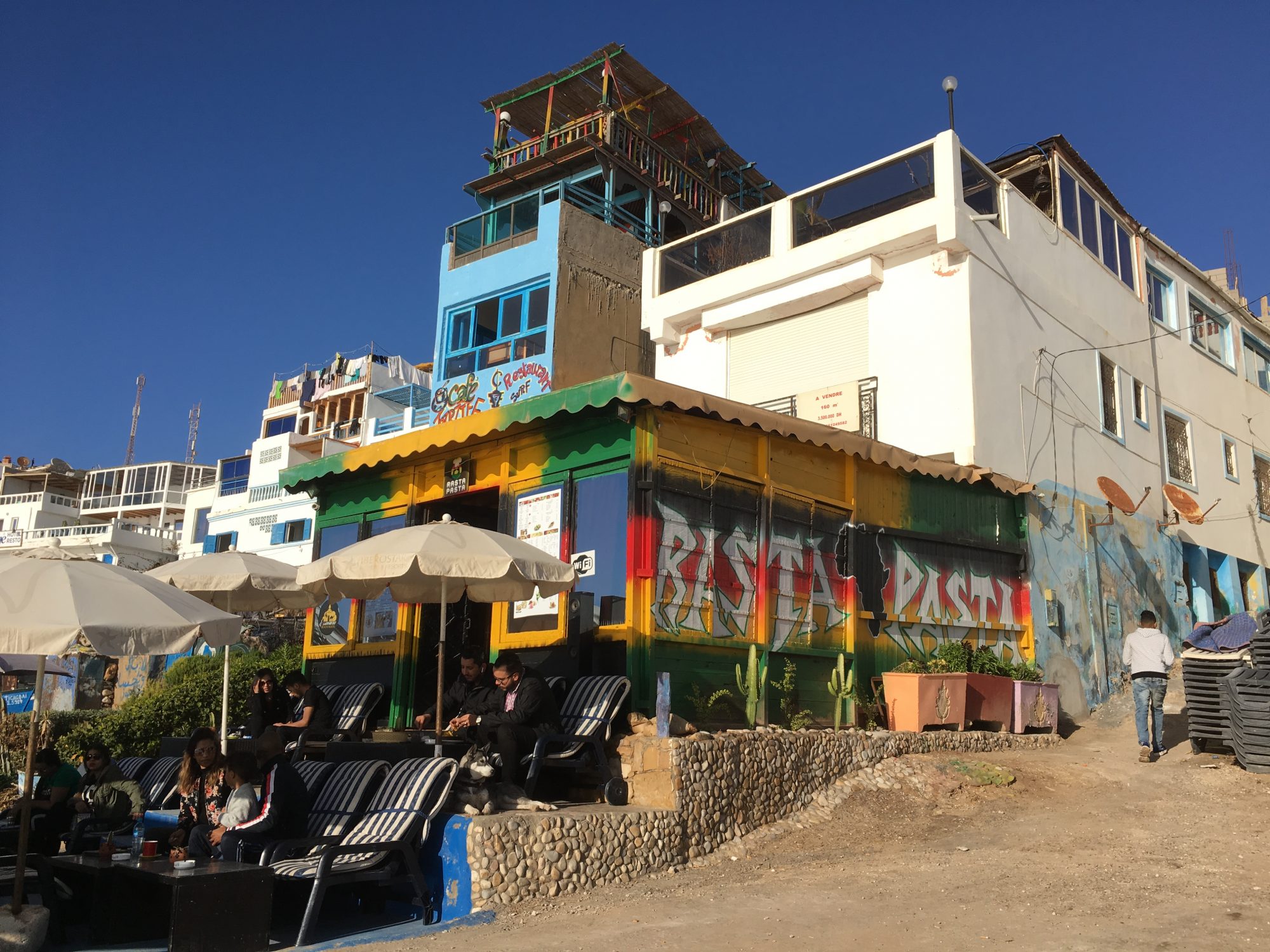 A Taghazout oceanside restaurant A Taghazout oceanside restaurant