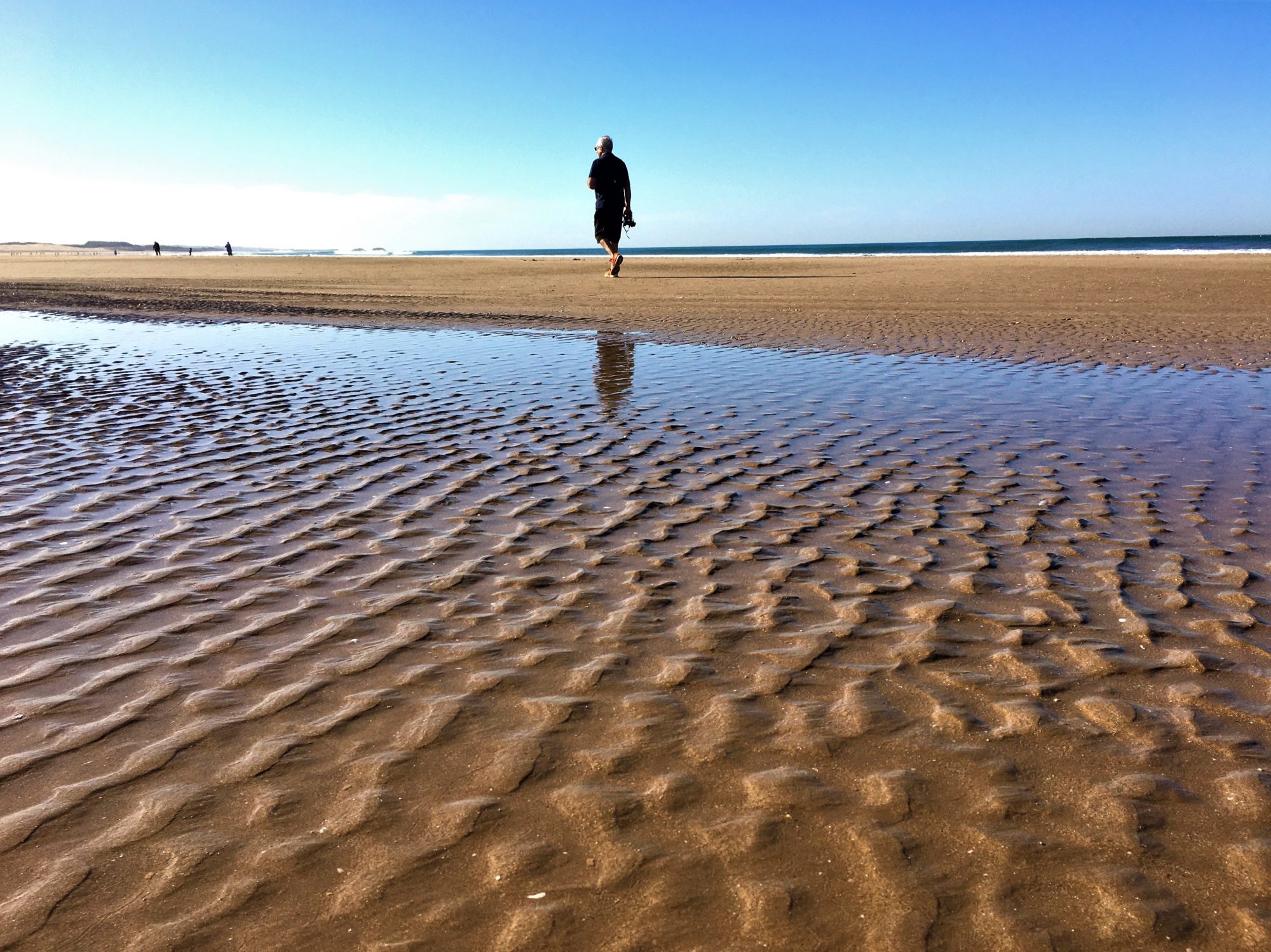Walking on the wet sands Walking on the wet sands
