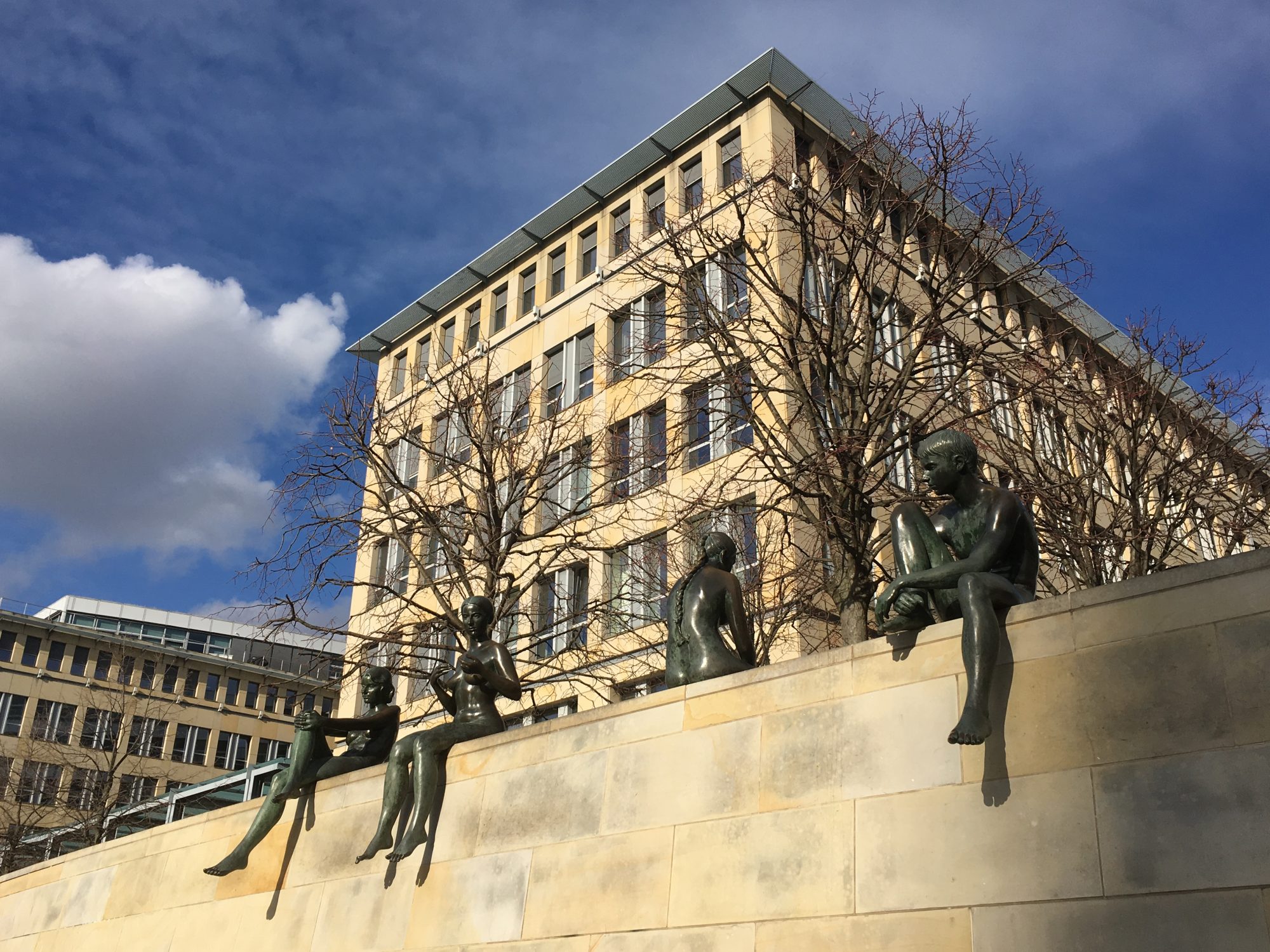 Stautes by the River Spree, Berlin