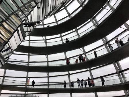 Visiting the Reichstag dome, Berlin