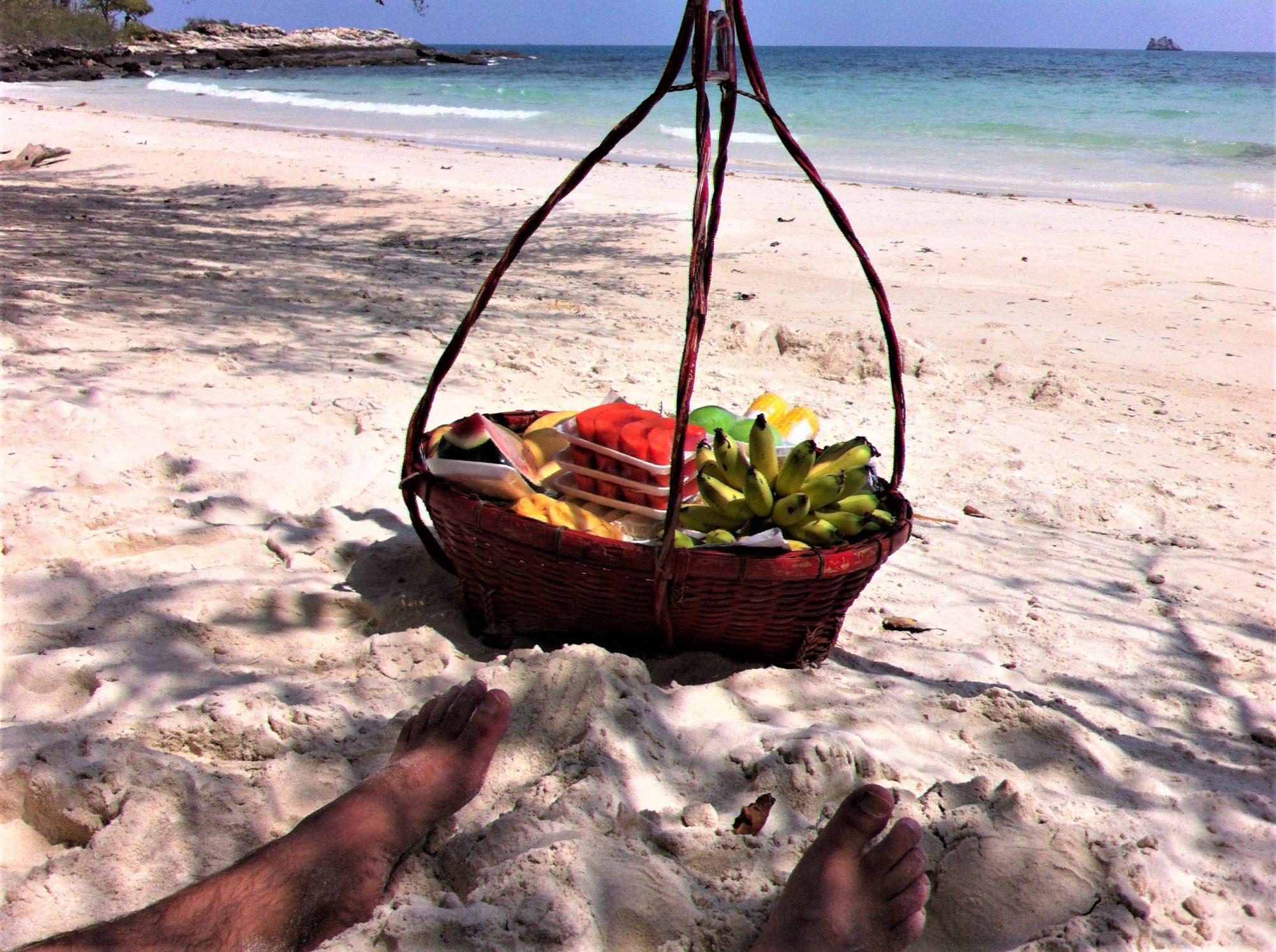 Enjoying tropical fruit on the best Ko Samet beaches Enjoying tropical fruit on the best Ko Samet beaches