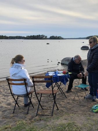 Barbecue evening on Kallvik beach