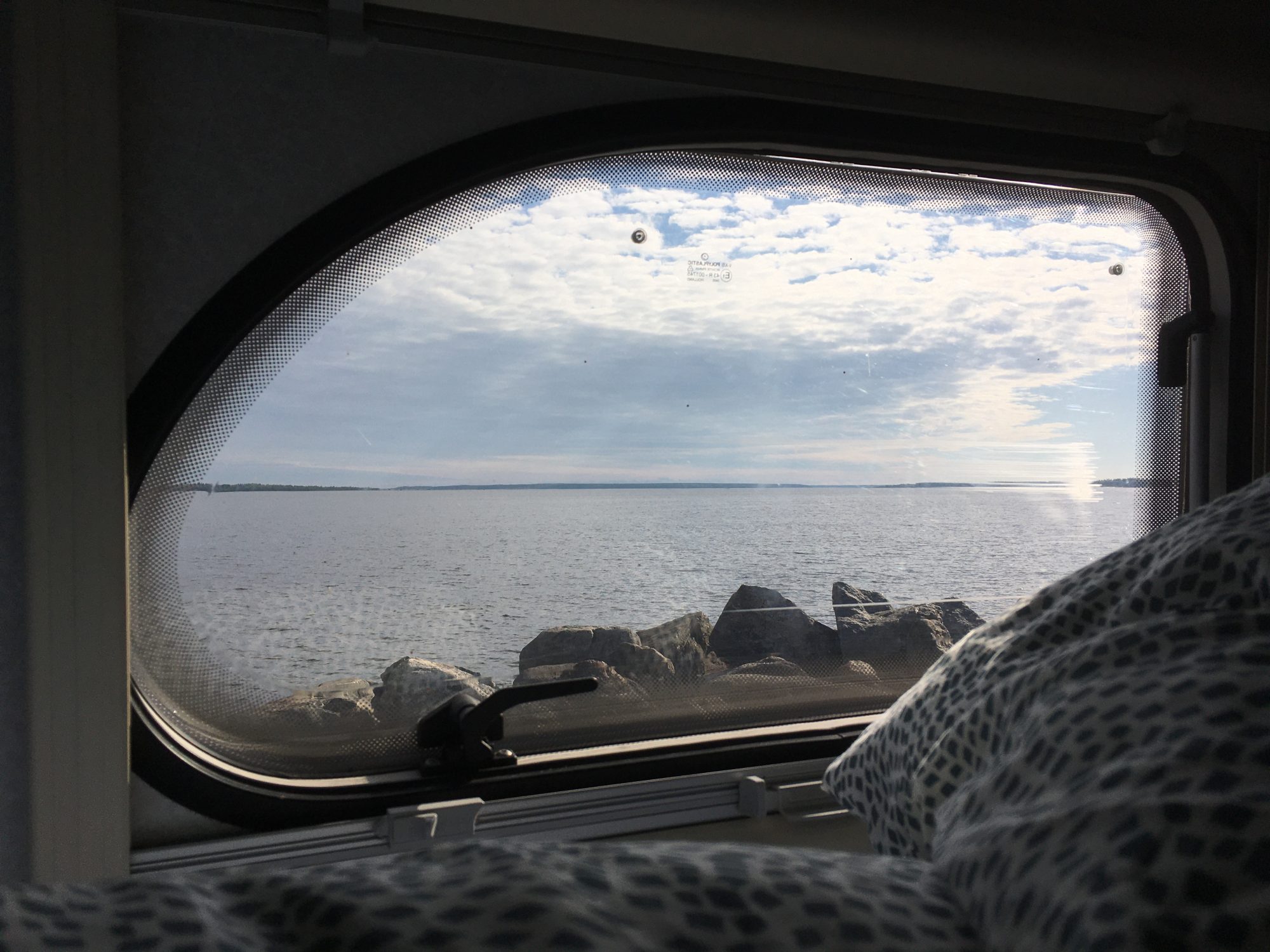 Finland by motorhome: view from my bedroom Finland by motorhome: view from my bedroom