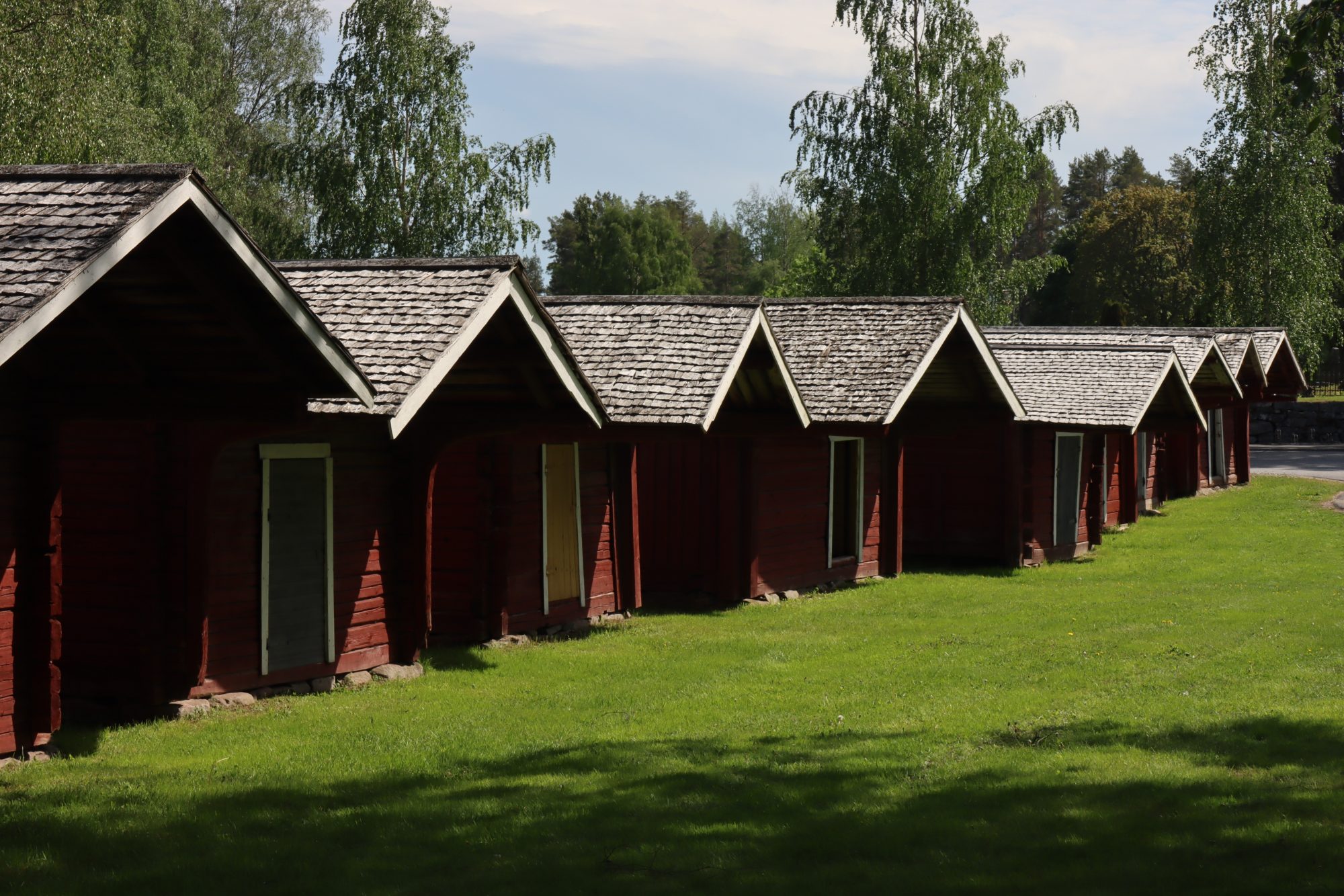Some of the 150 Närpes church stables Ostrobothnia road trip in a motorhome: Närpes church stables