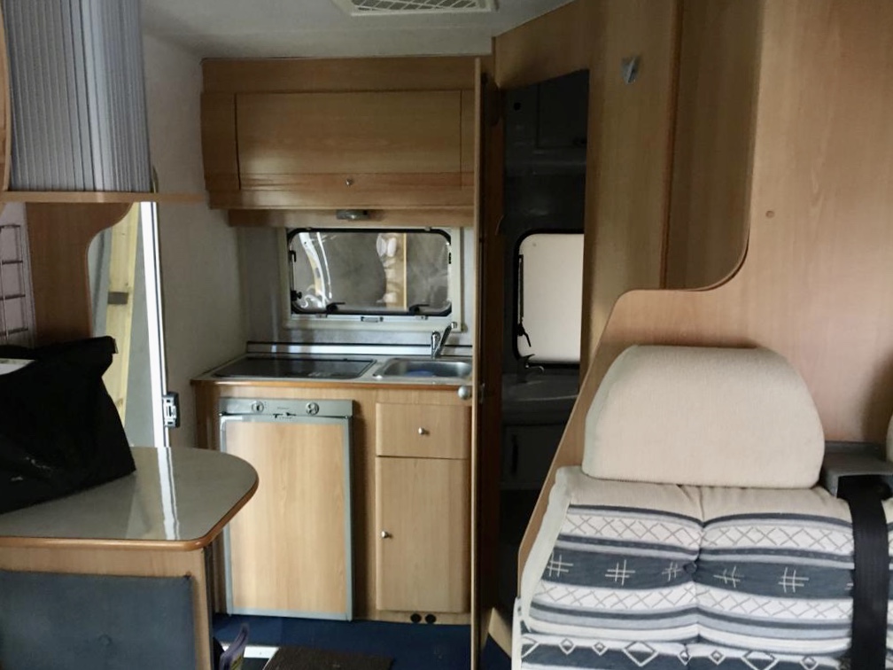 Our motorhome: the kitchen corner Our motorhome: the kitchen corner